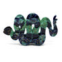 Hand painted and sustainable snake hair claw made from cellulose acetate.