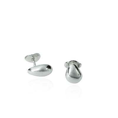 Silver stud earrings by Mounir&nbsp;&nbsp;