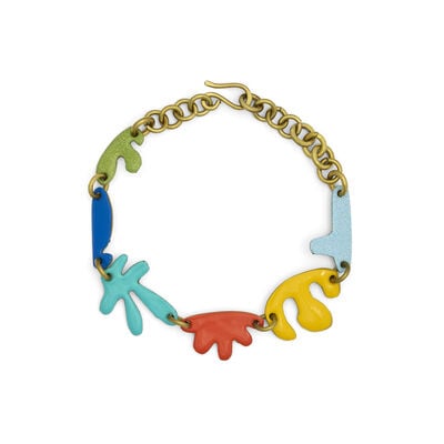 Abstract brass bracelet by Sibilia