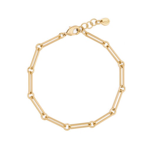 Paperclip chain charm bracelet by Michael Michaud