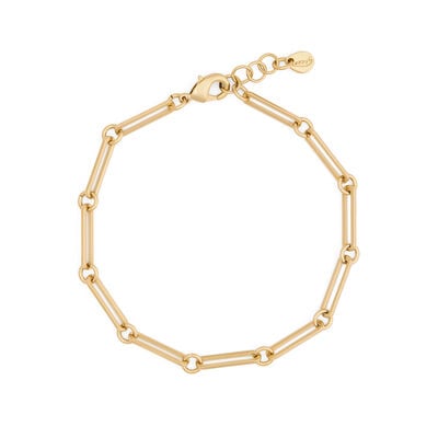 Paperclip chain charm bracelet by Michael Michaud