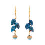 Leaf beaded earrings by Joli