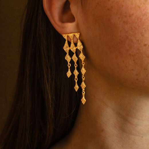 Harlequin stud drop earrings by Ruby Jack