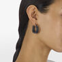 Purple brass bead hoop earrings by Milena Zu