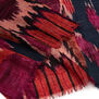 Orange and pink ikat wool scarf