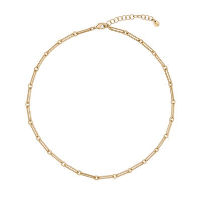 Paperclip chain charm necklace by Michael Michaud