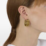 Brass bead hoop earrings by Milena Zu