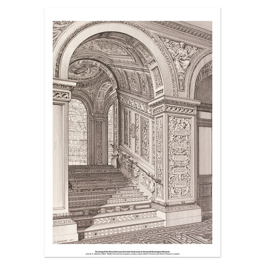 The West Staircase by John R. E. Watkins &ndash; A4 print
