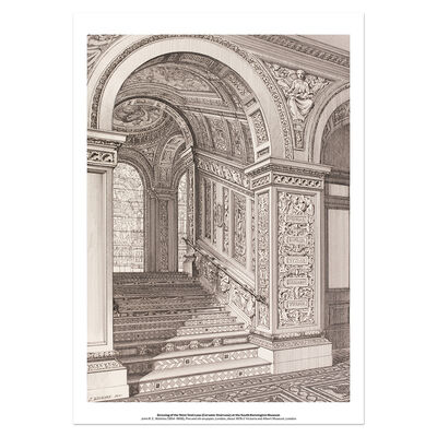 The West Staircase by John R. E. Watkins &ndash; A4 print