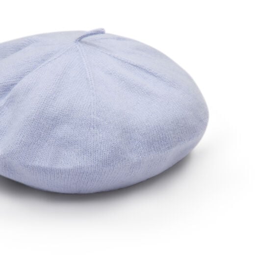 Periwinkle blue cashmere merino beret