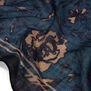 Blue floral square wool scarf