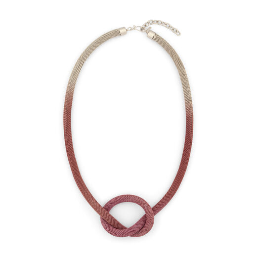 Ruby nectarine mesh necklace by Sarah Cavender