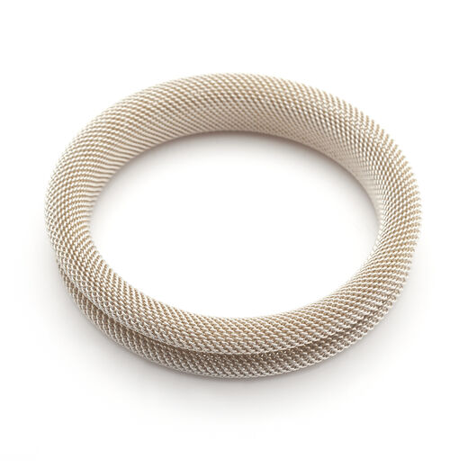 Silver simple mesh bracelet by Sarah Cavender