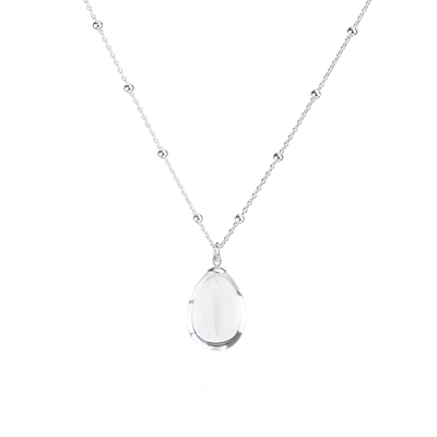 Rock crystal pendant necklace by Mounir