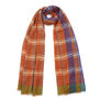 Checked wool scard with orange tones 