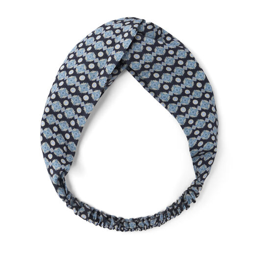 Blue geometric soft headband