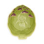The top of an earthenware bowl in the form and pattern of an artichoke.