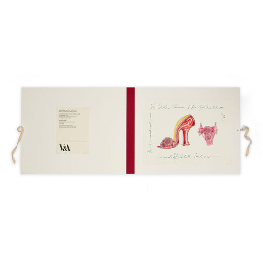 Shoe design by Manolo Blahnik - limited edition print with folio
