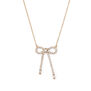 Crystal bow pendant necklace