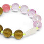 Lilac + moss beaded bracelet by Hattie Buzzard