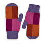 Soft wool scarf with pink and orange checked pattern 