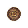 Red floral coat button