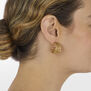 Gold wire wrapped Doris hoop earrings by Black & Sigi