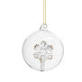 Glass bauble with a snowflake nestled inside