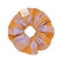 Lilac & orange linen scrunchie