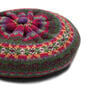 Green and purple wool beret