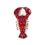 TextileLobster embroidered broochwith embroidered details