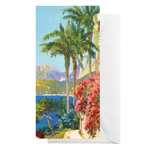 Greeting card representing a glimpse of Cote D'Azure 