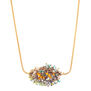 Beaded knit pendant necklace by Milena Zu