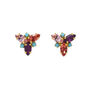 Stud earrings handmade by Vicki Sarge inspired to the Victorian Era, using recycled stones and Swarovski crystals