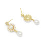 Pearl charm drop earrings by Margaux Studios
