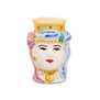 Ceramic candle holder shaped as head of Sicilian queen