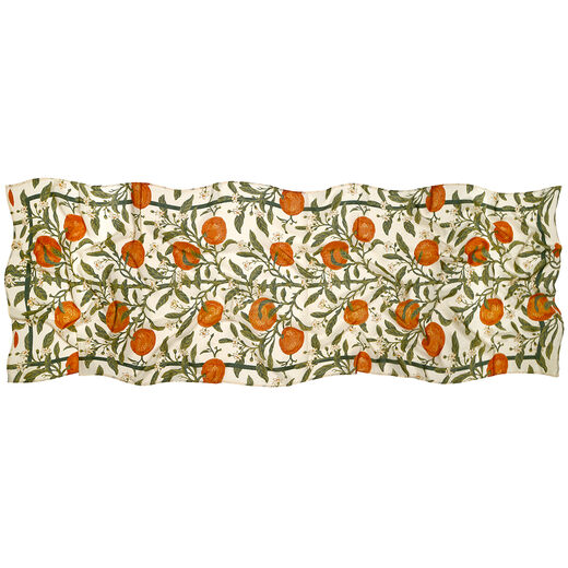 Orange stems crepe de chine silk scarf