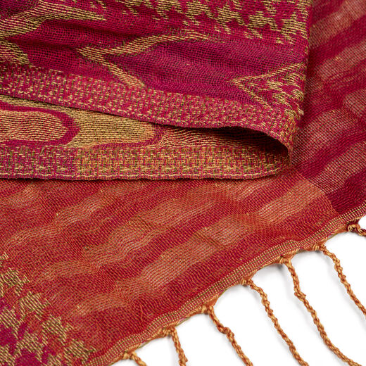 Orange zig-zag scarf
