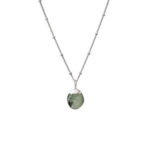 Prehnite pendant necklace by Mirabelle