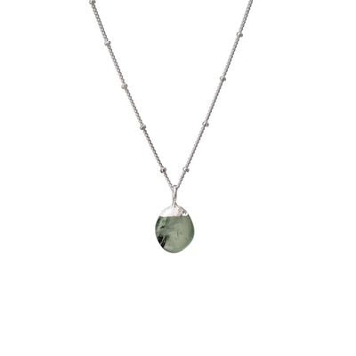 Prehnite pendant necklace by Mirabelle