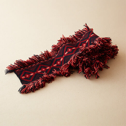 Peony fringe scarf