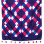Pink and blue clamp Mulbari silk scarf
