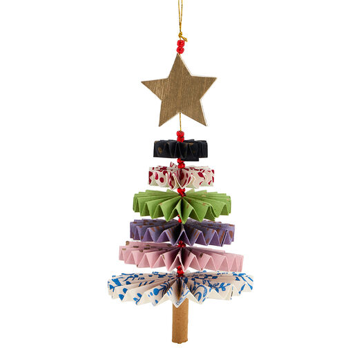 Paper Christmas tree hanging decoration