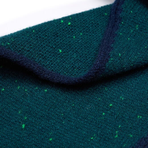 Teal cashmere neckerchief scarf