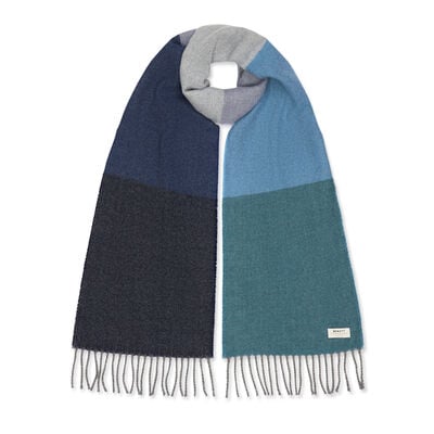 Marine strip merino lambswool scarf