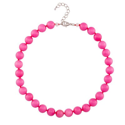 Candy pink beaded necklace
