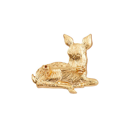 Fawn enamel brooch by Fable England