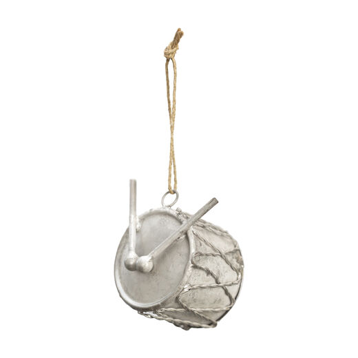 Silver drum decoration