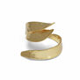 Hammered gold double leaf ring by Fo.Be