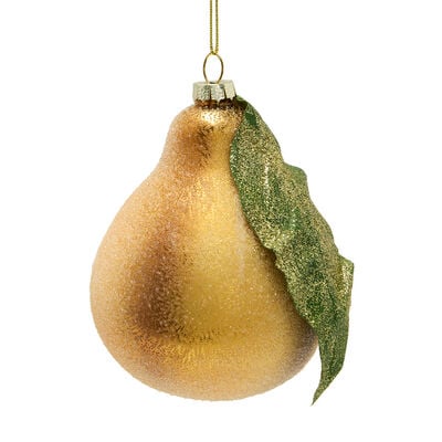 Glass pear Christmas decoration